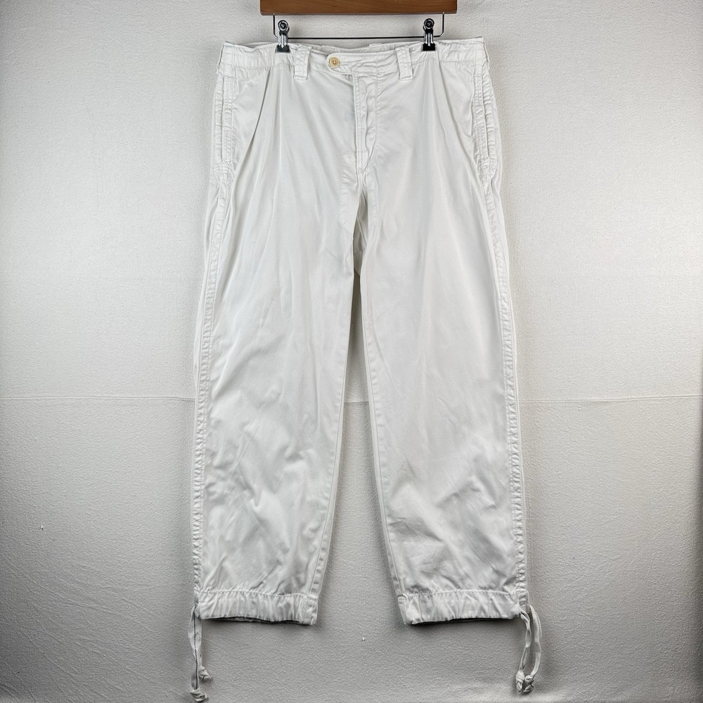 Polo Ralph Lauren‎ Naval Pants Mens 36x32 [Fits 36x30] White Adjustable Ankle